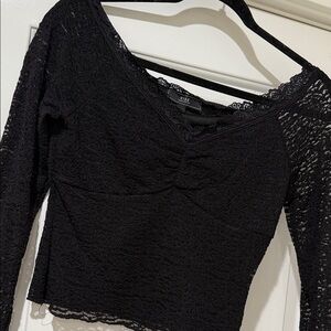 Elegant Black Lace Top